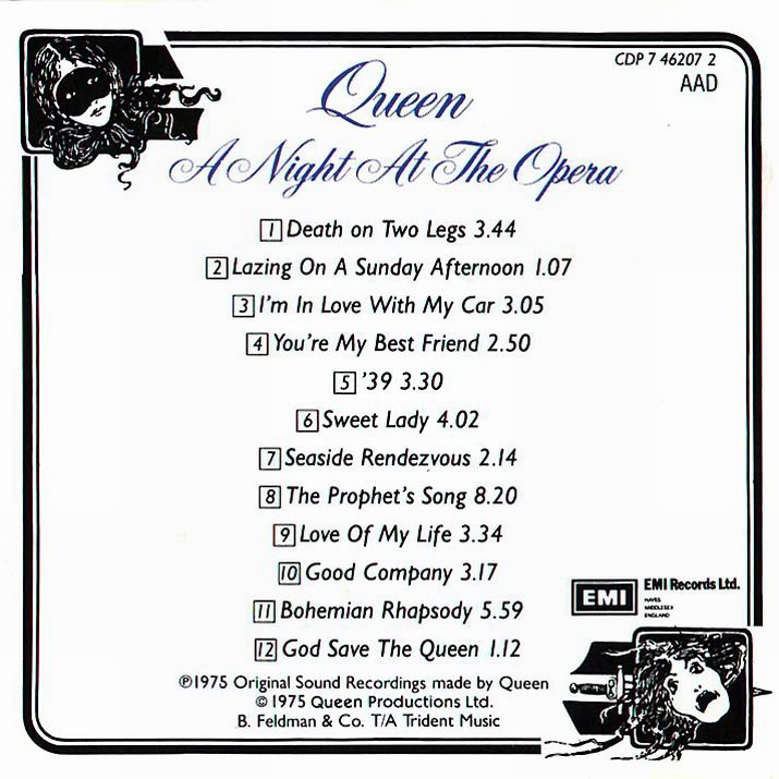 Queen  A night at the opera  inside